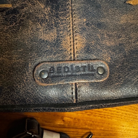 Bed Stu Rockababy satchel- Leather Shoulder Bag - Blue - Picture 5 of 6